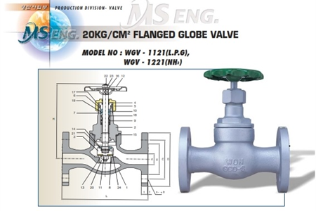 Van cầu nối bích (JIS20K-25A)